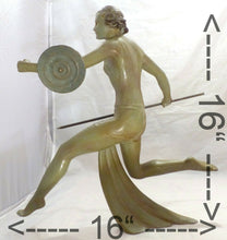 Load image into Gallery viewer, 1930 Sculpture Spelter Diane The Huntress Signed LIMOUSIN Bronze Patina ART DECO
