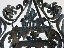 Load image into Gallery viewer, 30" XL French Lantern Gothic Castle Tole Iron Late 19TH Chandelier Ceiling