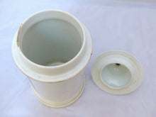 Load image into Gallery viewer, 19TH Porcelaine Paris French Apothecary jar NUTMEG BUTTER Pot pharmacie pharmacy