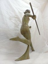 Load image into Gallery viewer, 1930 Sculpture Spelter Diane The Huntress Signed LIMOUSIN Bronze Patina ART DECO