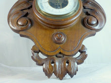 Load image into Gallery viewer, Antique French Black Forest Carved 29" Barometer & Thermometer Only for Deco