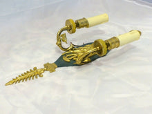 Load image into Gallery viewer, 16" Large Antique French Empire Style Bronze Double Wall Lights "à l'antique"