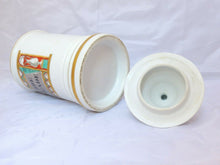 Load image into Gallery viewer, 19TH Porcelaine Paris French Apothecary jar NUTMEG BUTTER Pot pharmacie pharmacy