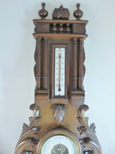 Load image into Gallery viewer, Antique French Black Forest Carved 29" Barometer & Thermometer Only for Deco