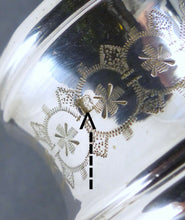 Load image into Gallery viewer, Antique French Sterling Silver Napkin Ring Guilloche Style Cartouche 19th