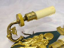 Load image into Gallery viewer, 16" Large Antique French Empire Style Bronze Double Wall Lights "à l'antique"