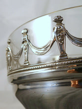 Load image into Gallery viewer, Antique French Fruit Bowl Dish Crystal & Sterling Silver 925 Corbeille Plat