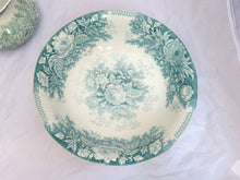 Load image into Gallery viewer, Antique French Floral Ceramic Toilet set Pitcher & Basin bowl SARREGUEMINES 1900