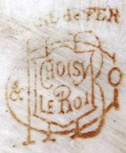 Load image into Gallery viewer, 12" Rare Antique 19TH French handpainted PLATE Copper framed sign. CHOISY LE ROY