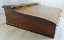 Load image into Gallery viewer, Antique French Napoleon III Marquetry Inlay 13" Ecritoire Writer's Box Boulle