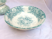 Load image into Gallery viewer, Antique French Floral Ceramic Toilet set Pitcher & Basin bowl SARREGUEMINES 1900