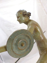 Load image into Gallery viewer, 1930 Sculpture Spelter Diane The Huntress Signed LIMOUSIN Bronze Patina ART DECO
