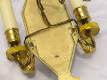 Load image into Gallery viewer, 16" Large Antique French Empire Style Bronze Double Wall Lights "à l'antique"