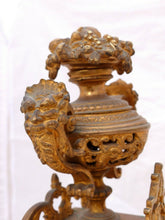 Load image into Gallery viewer, 22" XXL Gorgeous Antique French Bronze Lion Clock 19TH Paris movement Gothic