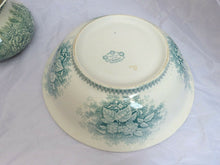 Load image into Gallery viewer, Antique French Floral Ceramic Toilet set Pitcher & Basin bowl SARREGUEMINES 1900