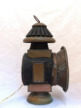Load image into Gallery viewer, 19TH Antique XL Large Train locomotive Copper oil front Lamp Lantern headlight