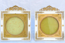 Load image into Gallery viewer, Antique PAIR French Bronze Photo Miniature Portrait Frame Sphynx Appliques 19TH