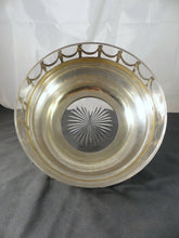 Load image into Gallery viewer, Antique French Fruit Bowl Dish Crystal & Sterling Silver 925 Corbeille Plat