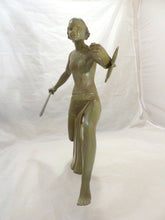Load image into Gallery viewer, 1930 Sculpture Spelter Diane The Huntress Signed LIMOUSIN Bronze Patina ART DECO

