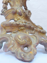 Load image into Gallery viewer, 21"HUGE French Antique Ormolu Bronze Pair Andirons Furniture Pediment Mount 19TH