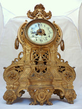 Load image into Gallery viewer, 22" XXL Gorgeous Antique French Bronze Lion Clock 19TH Paris movement Gothic