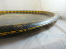 Load image into Gallery viewer, 28" Antique 19th C. French Victorian Hand Painted Tole Metal Toleware Oval Tray