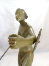 Load image into Gallery viewer, 1930 Sculpture Spelter Diane The Huntress Signed LIMOUSIN Bronze Patina ART DECO
