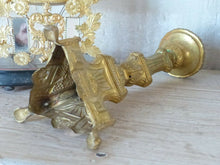 Load image into Gallery viewer, 19&quot; Large 19th century French Church Candlestick - Gilded Brass
