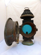 Load image into Gallery viewer, 19TH Antique XL Large Train locomotive Copper oil front Lamp Lantern headlight
