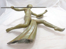 Load image into Gallery viewer, 1930 Sculpture Spelter Diane The Huntress Signed LIMOUSIN Bronze Patina ART DECO