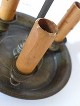 Load image into Gallery viewer, Lampe bouillotte en tôle peinte XIXème 3 feux / Bronze lamp painted 19th century