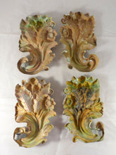 Load image into Gallery viewer, SERIE 4 ORNEMENTS XIXème LAITON Doré - LARGE SET OF 4 ORNAMENT XIXth / 19x11 cm