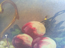 Load image into Gallery viewer, Superbe paire ancien tableau peinture nature morte fruit 1900 déco charme signé
