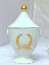 Load image into Gallery viewer, Superbe ancien Tête à tête Porcelaine de Paris Décor Empire doré Service à Café