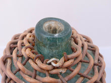 Load image into Gallery viewer, RARE Ancien Biberon de Berger Verrerie Vannerie Collection Art populaire 18ème