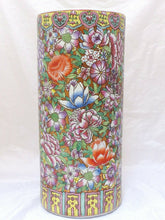 Load image into Gallery viewer, Gorgeous Antique Chinese Porcelain Umbrella Stand Holder Colorful Floral 20TH
