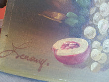 Load image into Gallery viewer, Superbe paire ancien tableau peinture nature morte fruit 1900 déco charme signé