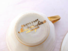 Load image into Gallery viewer, Set 8x Moka Cup Empire Gilded Palmettes by Limoges Porcelain Wine Red & Cream