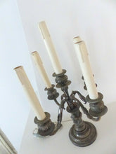 Load image into Gallery viewer, Gorgeous 19th Antique Candelabra Silverplated Bronze Louis XVI style - 5 lights