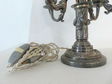 Load image into Gallery viewer, Gorgeous 19th Antique Candelabra Silverplated Bronze Louis XVI style - 5 lights