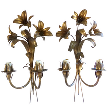 Load image into Gallery viewer, Gorgeous Gilded Brass Wall Light Sconce 70's Regency Mid Century HANS KOGL style