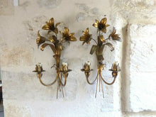 Load image into Gallery viewer, Gorgeous Gilded Brass Wall Light Sconce 70's Regency Mid Century HANS KOGL style