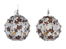 Load image into Gallery viewer, XXL 16" RARE PAIR Ceiling Chandelier Prisms Flowers Maison Bagues Style 1930