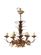 Load image into Gallery viewer, HANS KOGL Style Leaf Ceiling Light 70's Hollywood Regency Mid Century Chandelier