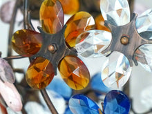 Load image into Gallery viewer, Gorgeous Vintage Ball Ceiling Chandelier Prisms Flowers Maison Bagues Style 1980