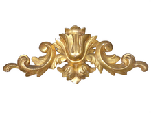 Load image into Gallery viewer, 19TH Antique French Louis XV Gilded Wood Pediment Hardware Furniture Salvage 17&quot;
