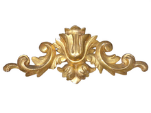 Load image into Gallery viewer, 19TH Antique French Louis XV Gilded Wood Pediment Hardware Furniture Salvage 17"