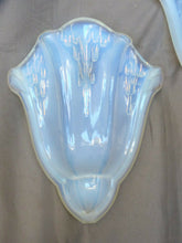 Load image into Gallery viewer, Gorgeous Set 3 Anglewall Light Sconces ART DECO Opalescent Glass signed EZAN