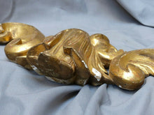 Load image into Gallery viewer, 19TH Antique French Louis XV Gilded Wood Pediment Hardware Furniture Salvage 17"