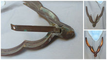 Load image into Gallery viewer, Gorgeous Set 3 Anglewall Light Sconces ART DECO Opalescent Glass signed EZAN